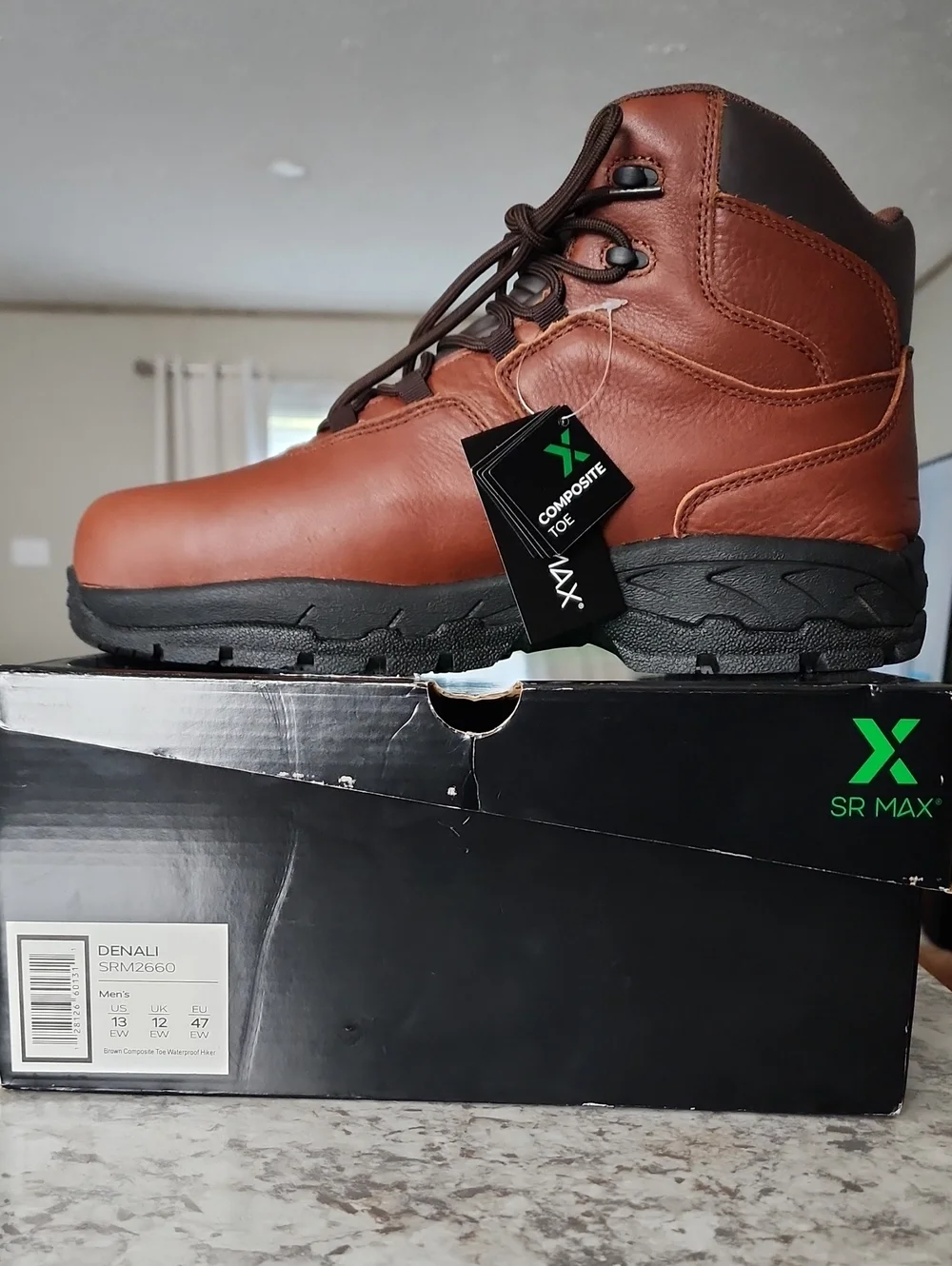 Denali Men's Brown Composite-Toe Work Boot by SR Max